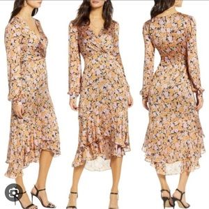 Wayf Midi Long-Sleeve Trumpet Dress